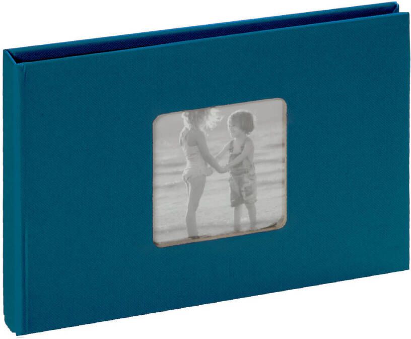 SecaDesign Fotoalbum insteek Vita azuur blauw 36 foto's 10x15 cm foto etui VIT3615AB