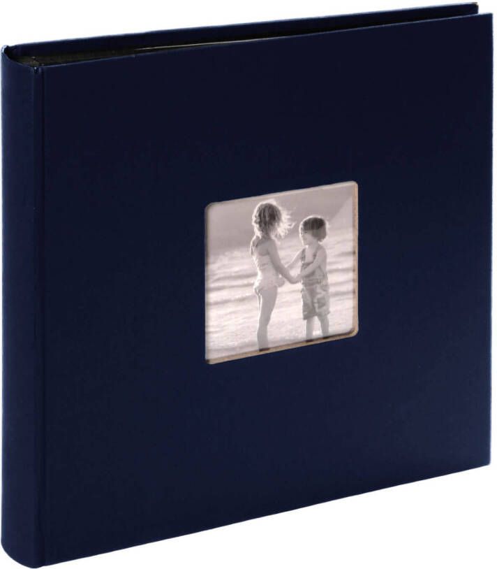 SecaDesign Fotoalbum Vita donker blauw 30x30 100 zwarte pagina's Fotoboek plakalbum