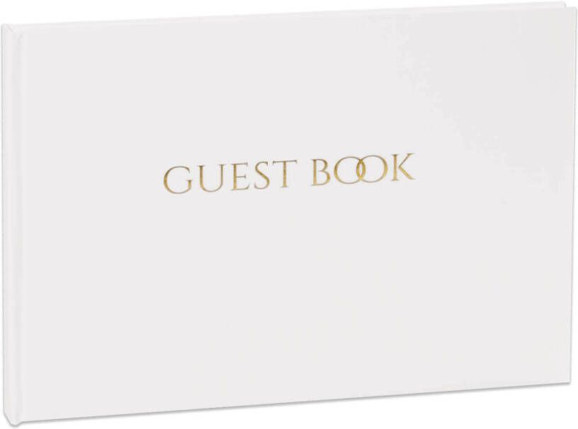 SecaDesign Gastenboek GUEST BOOK A4 formaat wit goud receptieboek bruiloft