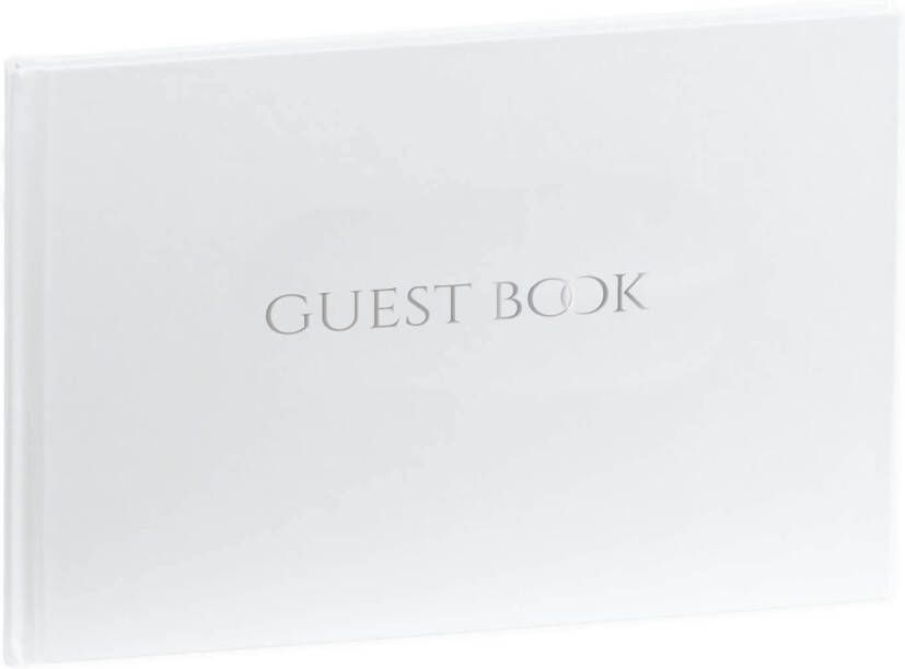 SecaDesign Gastenboek GUEST BOOK A4 formaat wit zilver receptieboek bruiloft