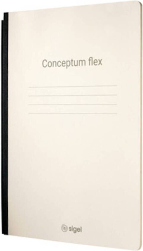 Sigel Notitieschrift Conceptum Flex A4 chamois 80gr gelinieerd 92 blz softcover FSC