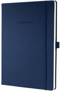Sigel Notitieboek Conceptum Hardcover mooie Softwave-oppervlakte midnight blue gelinieerd genummerde