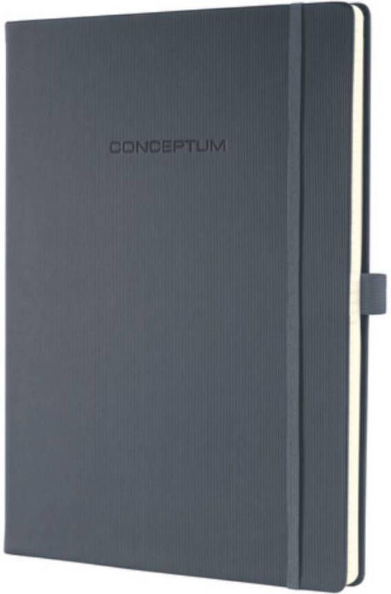 Sigel Notitieboek Conceptum Hardcover mooie Softwave oppervlakte dark grey gelinieerd genummerde