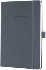 Sigel Notitieboek Conceptum Hardcover mooie Softwave-oppervlakte dark grey gelinieerd genummerde