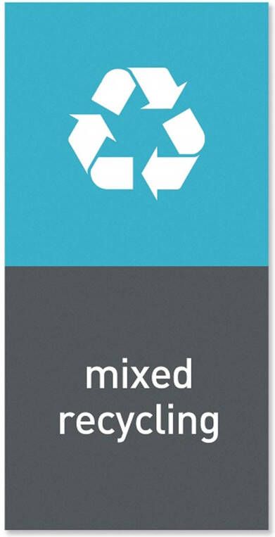Simplehuman Afvalemmer Marker Magnetisch Mixed Recycling Grijs
