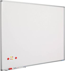 Smit Visual Whitebord 120x240 cm Softline profiel 8mm emailstaal wit