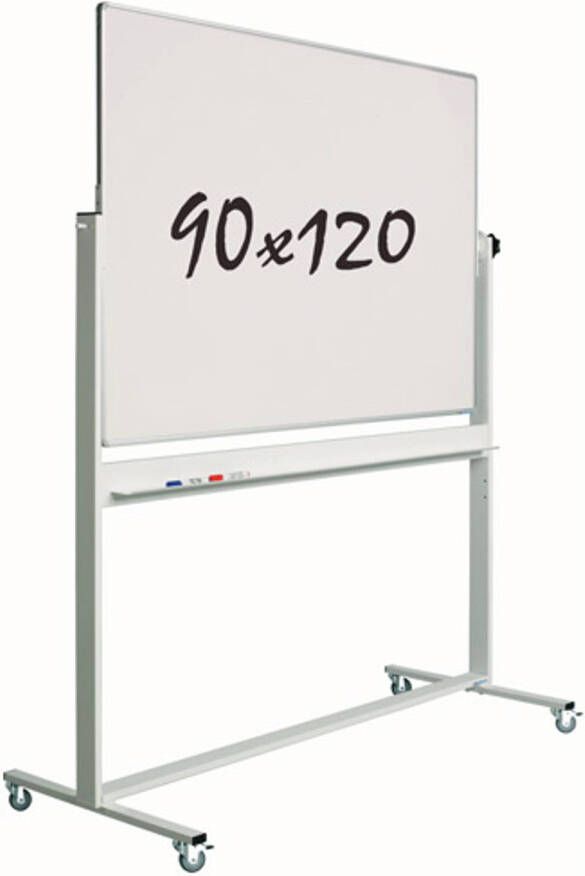 Smit Visual Whiteboard Verrijdbaar Dubbelzijdig Magnetisch 90x120 cm