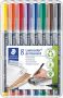 Staedtler Lumocoler 313 OHP-marker permanent 0 4 mm etui van 8 stuks in geassorteerde kleuren - Thumbnail 1