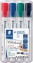 Staedtler Lumocolor whiteboardmarker etui van 4 stuks in geassorteerde kleuren 5 stuks - Thumbnail 1