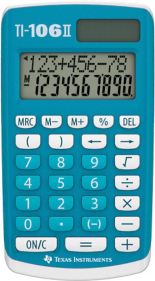 Texas Instruments rekenmachine 106 II 8 9 x 18 x 2 cm blauw wit