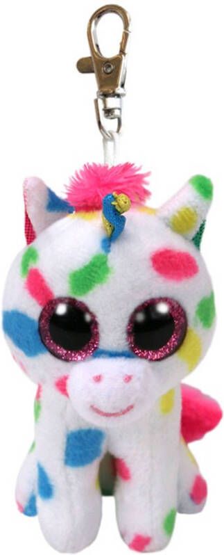 Ty Beanie Boo eenhoorn Harmonie sleutelhanger 8 5 cm