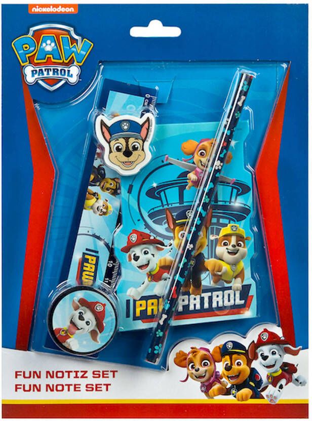 Undercover Paw Patrol Notitieset Set van 5 Stuks Kunststof Multicolor