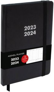 Verhaak 18 maanden agenda planner 22 x 16 cm Zwart 2023 en 2024