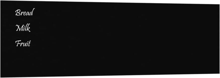 VidaXL Magneetbord voor aan de wand 100x30 cm gehard glas zwart