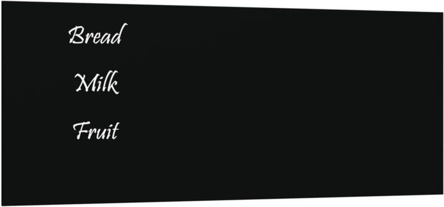 VidaXL Magneetbord voor aan de wand 50x20 cm gehard glas zwart