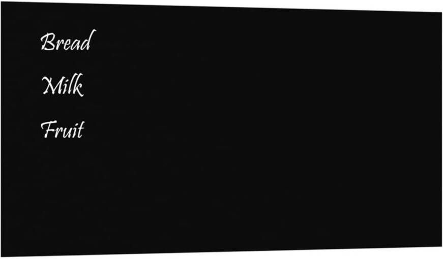 VidaXL Magneetbord voor aan de wand 80x40 cm gehard glas zwart
