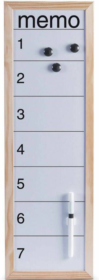 Zeller Magnetisch whiteboard memobord incl. accessoires 20 x 60 cm Whiteboards