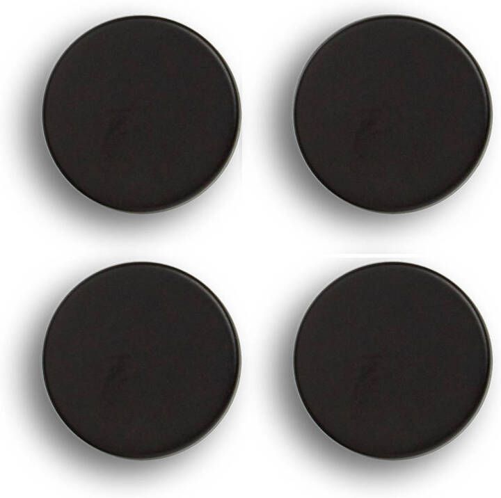 Zeller whiteboard koelkast magneten extra sterk 4x mat zwart Magneten