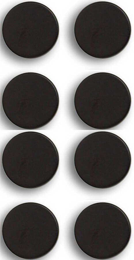 Zeller whiteboard koelkast magneten extra sterk 8x mat zwart Magneten
