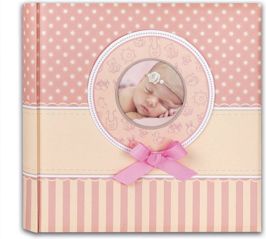 ZEP Fotoboek fotoalbum Matilda baby meisje met 30 paginas roze 31 x 31 x 3 5 cm Fotoalbums