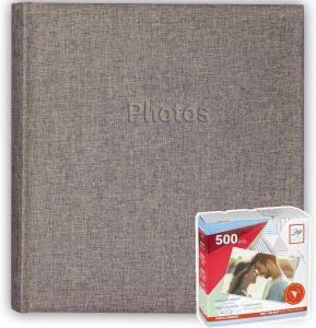 ZEP Fotoboek fotoalbum met 30 paginas bruin 29 x 31 x 4 cm inclusief plakkers Fotoalbums