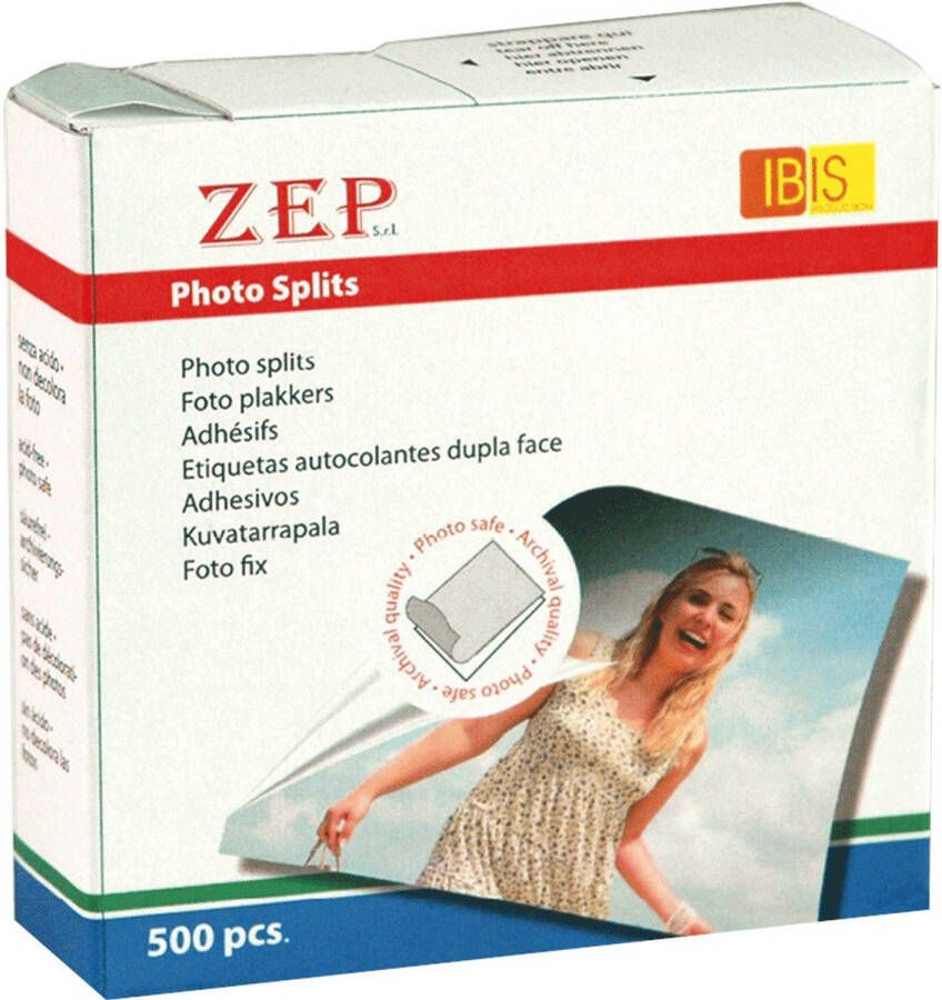 ZEP fotoplakkers 13 x 17 mm wit 500 stuks