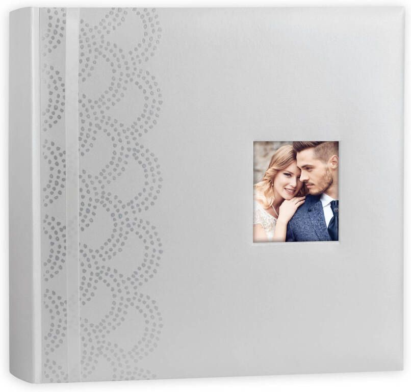 ZEP Luxe fotoboek fotoalbum Anais bruiloft huwelijk met 50 paginas wit 32 x 32 x 5 cm Fotoalbums