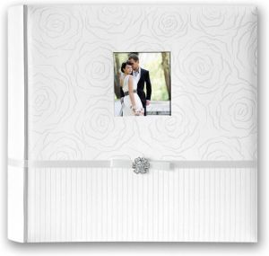 ZEP Luxe fotoboek fotoalbum Annabella bruiloft huwelijk met 50 paginas wit 32 x 32 x 6 cm Fotoalbums