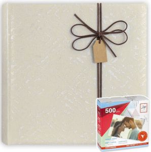 ZEP Luxe fotoboek fotoalbum Victoria met 50 paginas creme 32 x 32 x 5 cm inclusief plakkers Fotoalbums