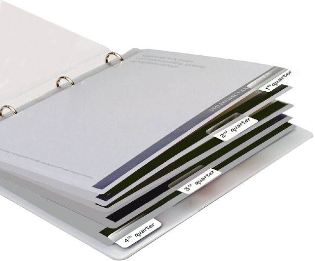 Djois Indextabs 12x40mm zelfklevend permanent wit 48 stuks