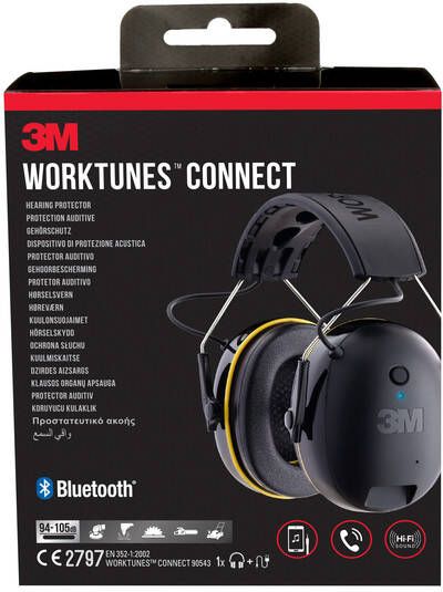 3M Oorkap Worktunes verlaging geluidsniveau maximaal 31dB Bluetooth tec