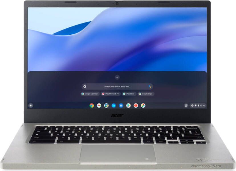 Acer Chromebook Vero 514 CBV514-1H-32HZ 35 6 cm (14") Full HD Intel Core™ i3-1215U 8 GB LPDDR4x-SDRAM 128 GB SSD Wi-Fi 6 (802.11ax) ChromeOS Grijs