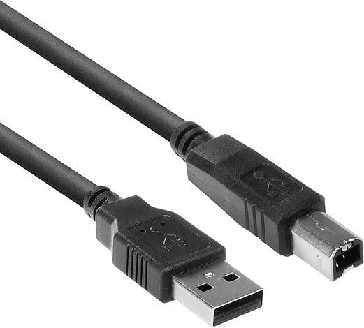 ACT Kabel USB-B 2.0 M zwart 1.8 meter