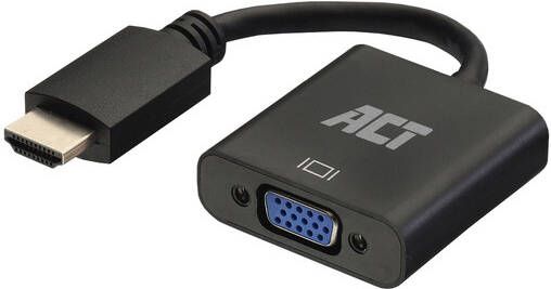 ACT AC7535 video kabel adapter 0 23 m HDMI Type A (Standaard) VGA (D-Sub) Zwart (AC7535)