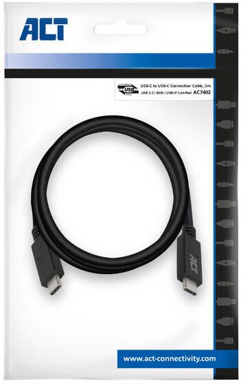 ACT Kabel USB 3.2 USB-C USB-IF gecertificeerd 2 meter