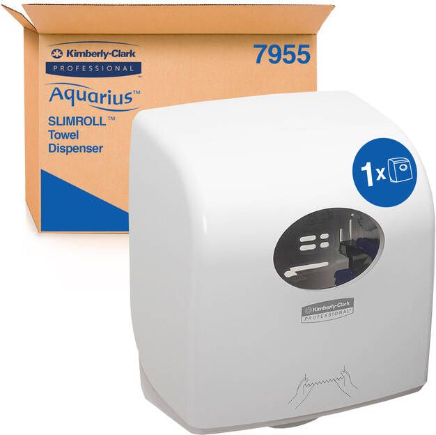 Aquarius KC Handdoekroldispenser Aquarius Slimroll wit 7955