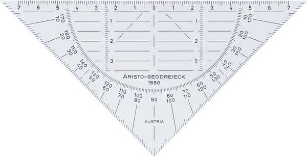 Aristo Geodriehoek 1550 160mm flexibel transparant