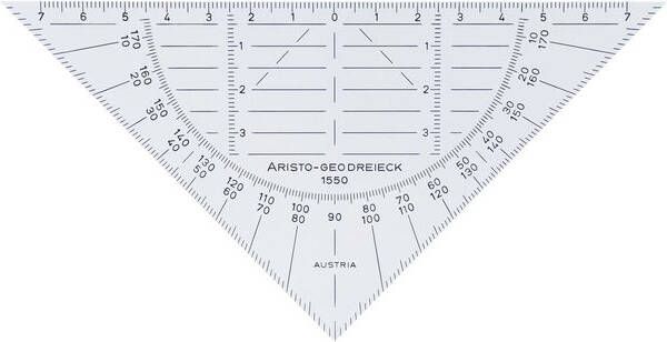 Aristo Geodriehoek 1550 160mm flexibel transparant