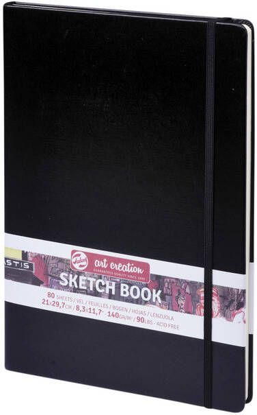 Talens Art Creation Schetsboek zwart 21x30cm 140gr 80vel