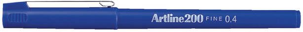 Artline Fineliner 200 rond 0.4mm blauw