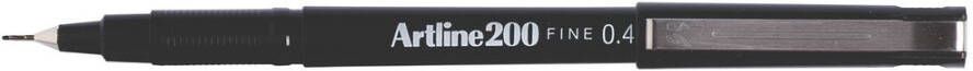 Artline Fineliner 200 rond 0.4mm zwart