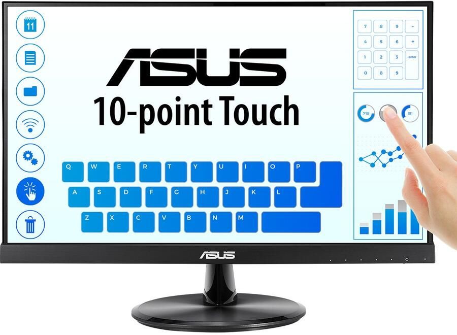 Asus VT229H computer monitor 54 6 cm (21.5") 1920 x 1080 Pixels Full HD LED Touchscreen Zwart