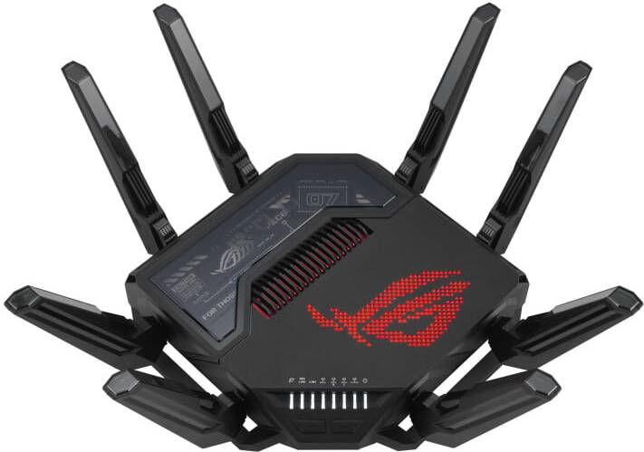 Asus ROG Rapture GT-BE98 draadloze router 10 Gigabit Ethernet Quad-band (2.4 GHz 5 GHz-1 5 GHz-2 6 GHz) Zwart