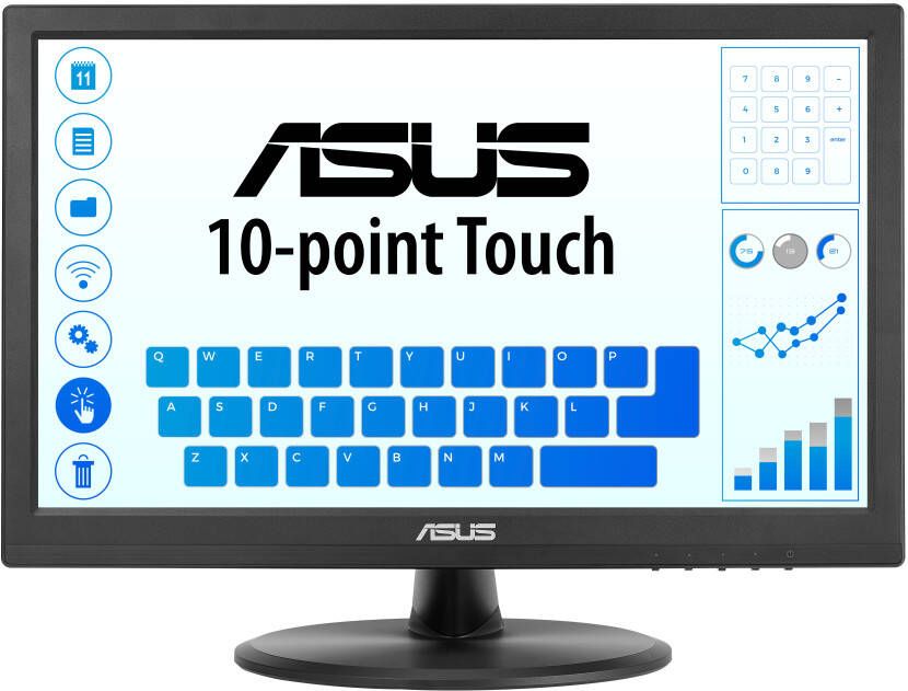 Asus Touch VT169HE computer monitor 39 6 cm (15.6") 1920 x 1080 Pixels Full HD LED Touchscreen Tafelblad Zwart