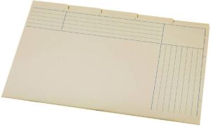 Atlanta Sorteermap folio 5 vakken 180gr geel