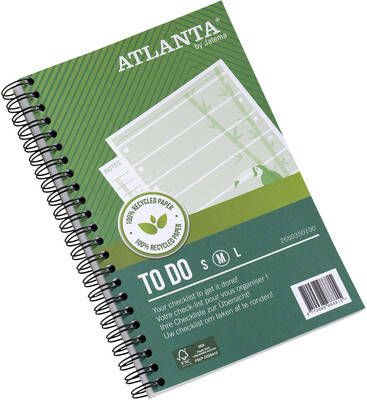 Atlanta by Jalema notitieboekje To Do &apos;Jungle&apos; ft 125 x 195 mm 200 bladzijden pak van 2 stuks