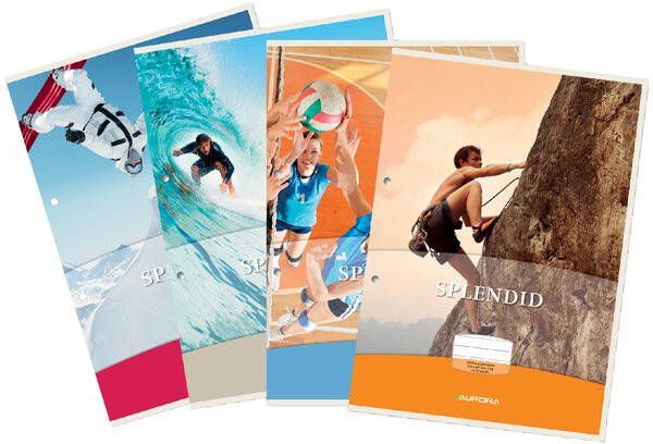 Paagman Aurora Splendid cursusblok ft A4 70 g m² 2-gaatsperforatie gelijnd 100 vel - Foto 4