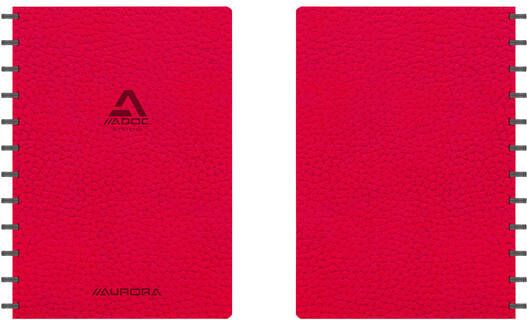 Aurora Schrift Adoc Business A4 ruit 5x5mm 144 pagina's 90gr rood