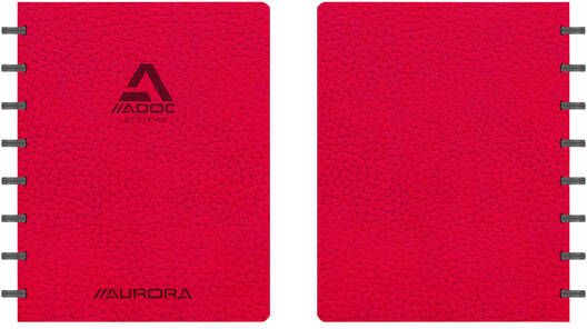 Aurora Schrift Adoc Business A5 ruit 5x5mm 144 pagina's 90gr rood