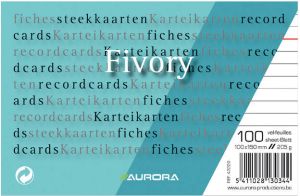 Aurora Systeemkaarten 100x150mm lijn + rode koplijn